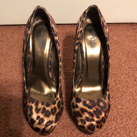Charlotte Russe🥳HP🥳Leopard Heels - Picture 1 of 6
